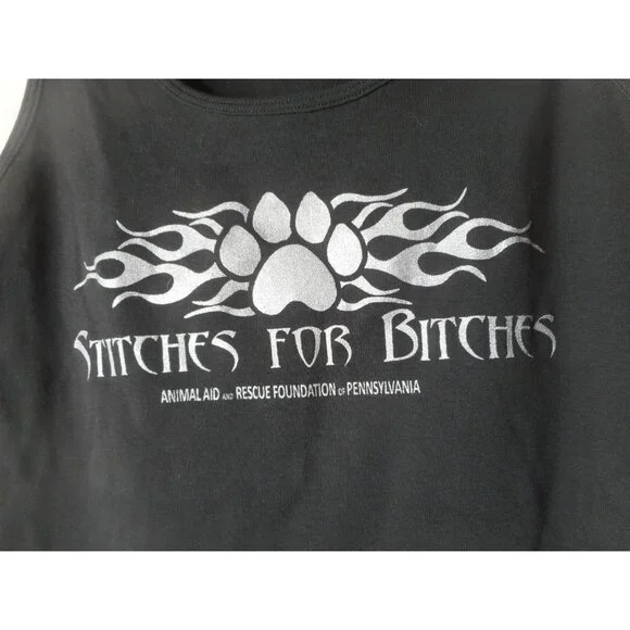 Stitches for Bitches Unisex Biker TANK BEATER Sz L #1 - Picture 1 of 3